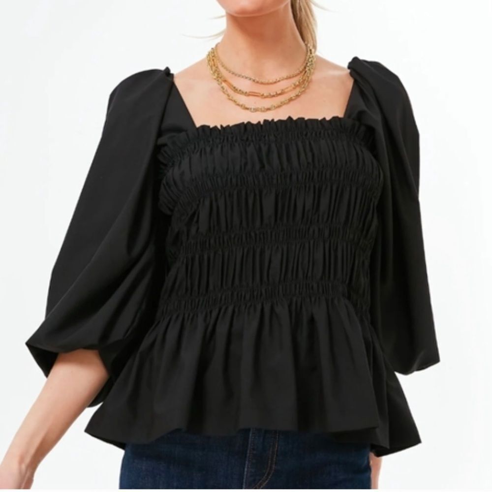 Tuckernuck Pomander Place Black Annabelle Blouse XS
